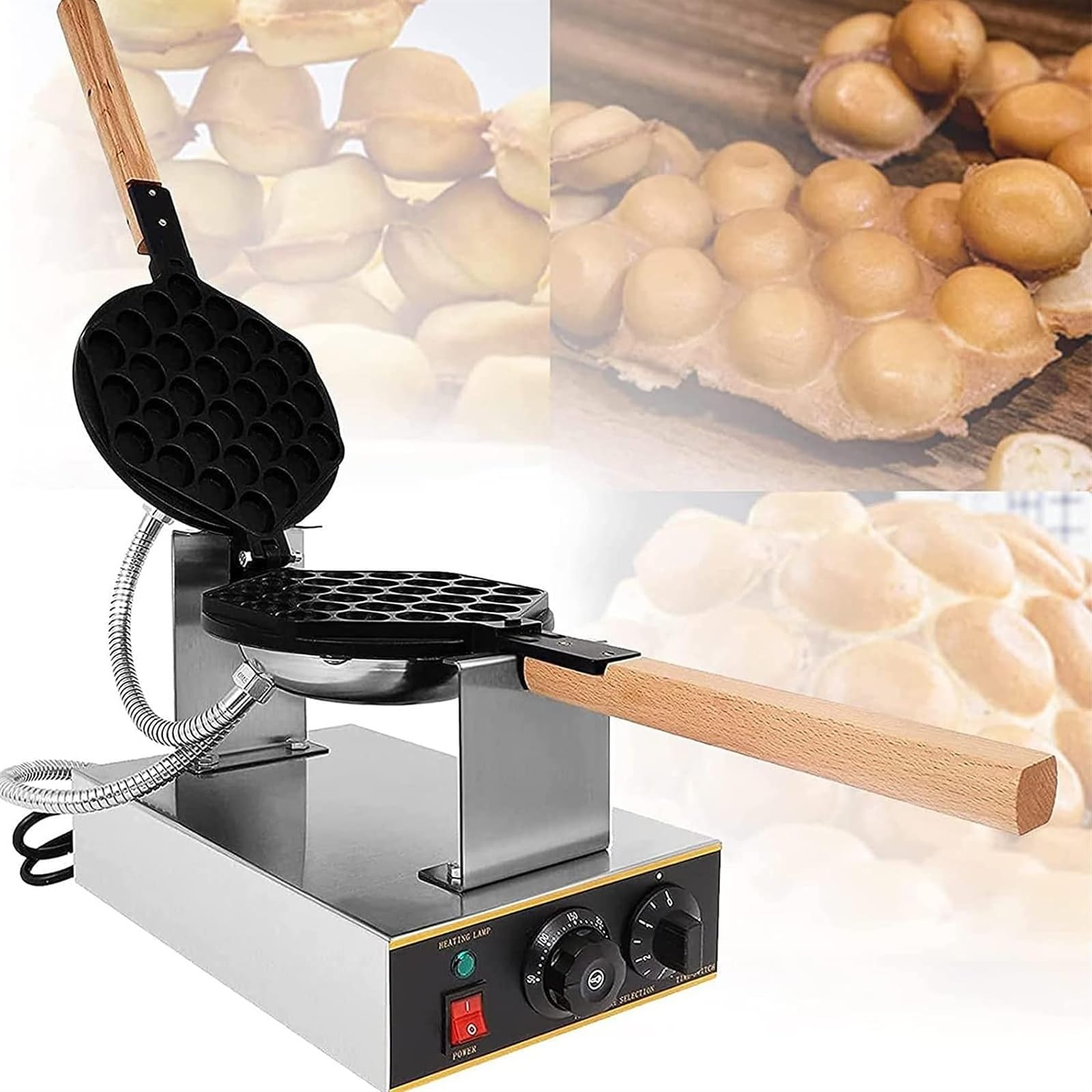 Gaufrier électrique professionnel sans adhérence pour éviter les gaufres brûlées