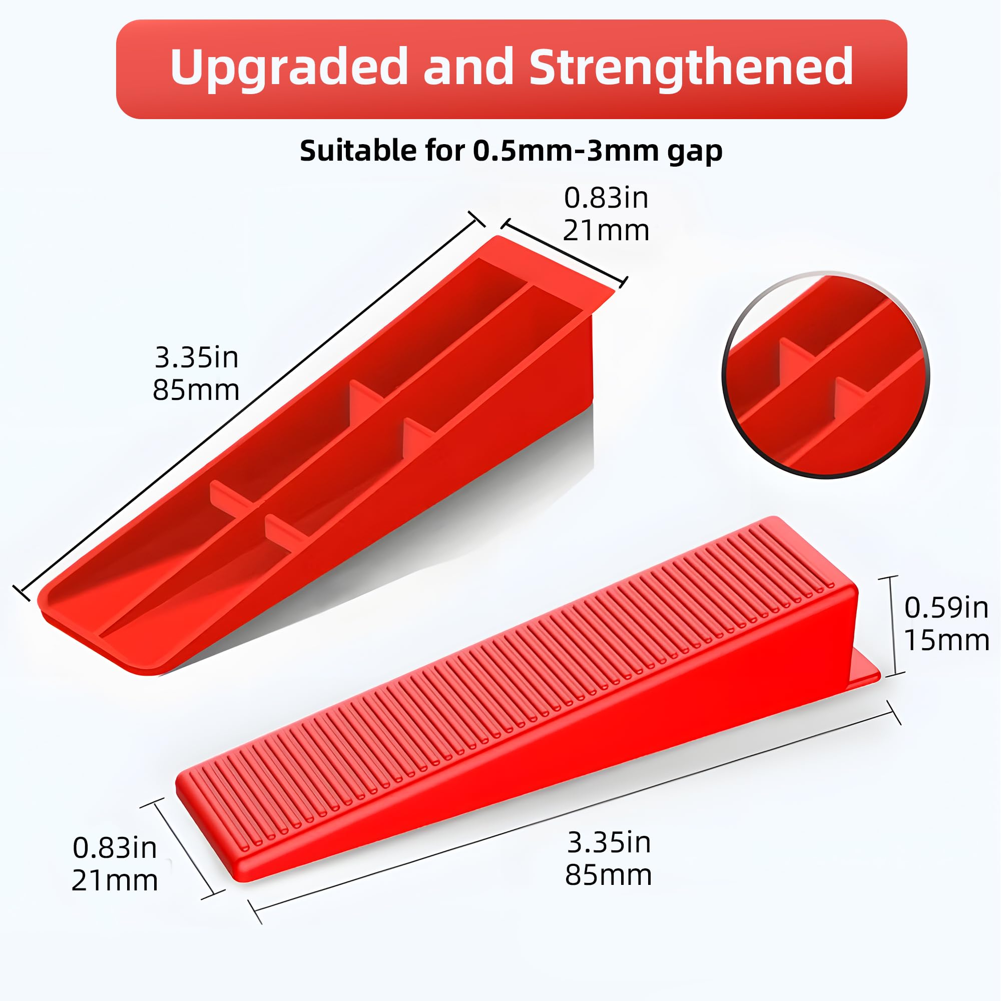 200pcs Reusable Tile Leveling Wedges - Universal Tiles Leveler Wedges, Positioning Wedge for Ceramic & Marble Floor Wall Installation - Image 2