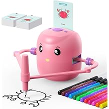 Smart Drawing Robot for Kids,Montessori Educational Painting Toy for 5+ with Voice Interaction&amp;16 Color Pens,Magic Drawing Robot with 150 Learning Word Cards ,Ideal Gift for 5+ Year Old Boys Girls