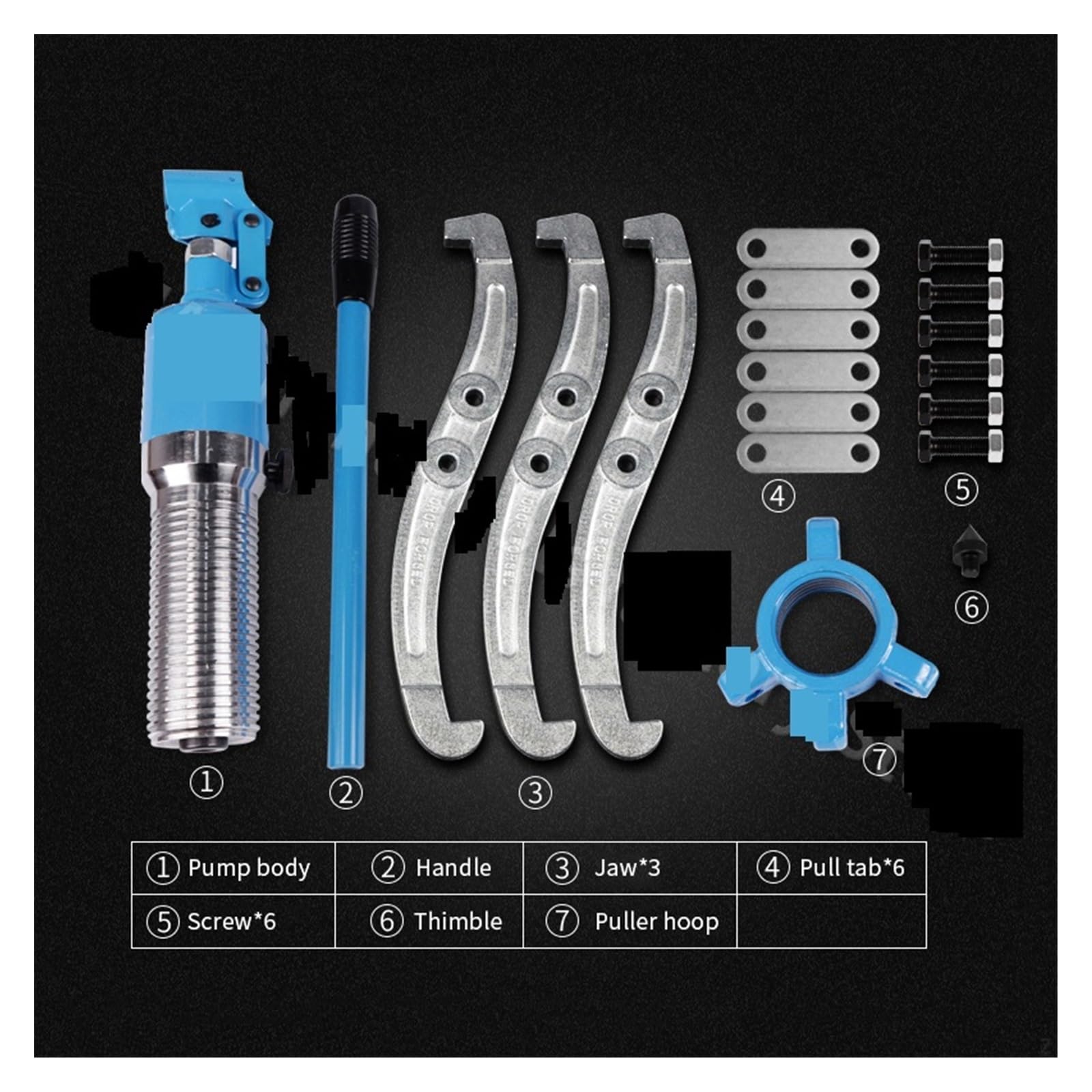 Ściągacz hydrauliczny 2 szczęki/3 szczęki klasy przemysłowej uniwersalny ściągacz zestaw narzędzi do demontażu łożysk Heavy Duty 5T 10T 15T ściągacz przekładni(10T plastic box)