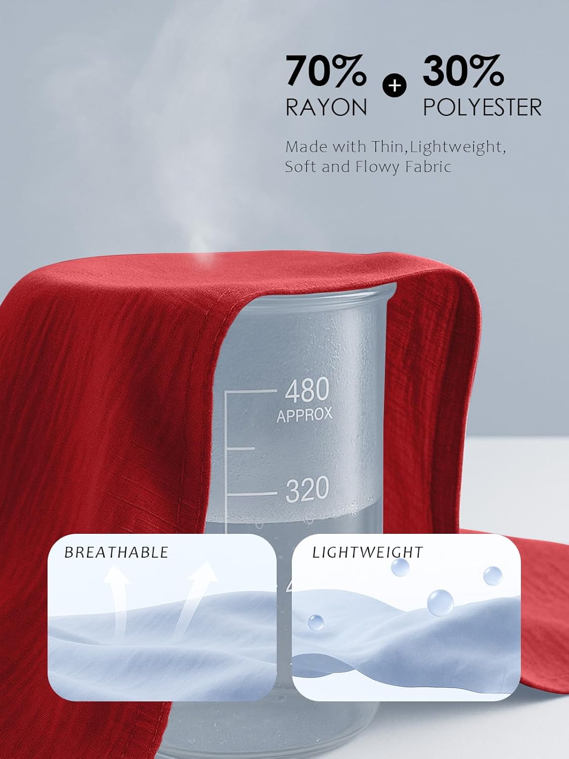 Feiersi Womens Baggy Wide Leg Pants Elastic Waisted Casual Palazzo Harem Pants Summer Beach Trousers - Image 3