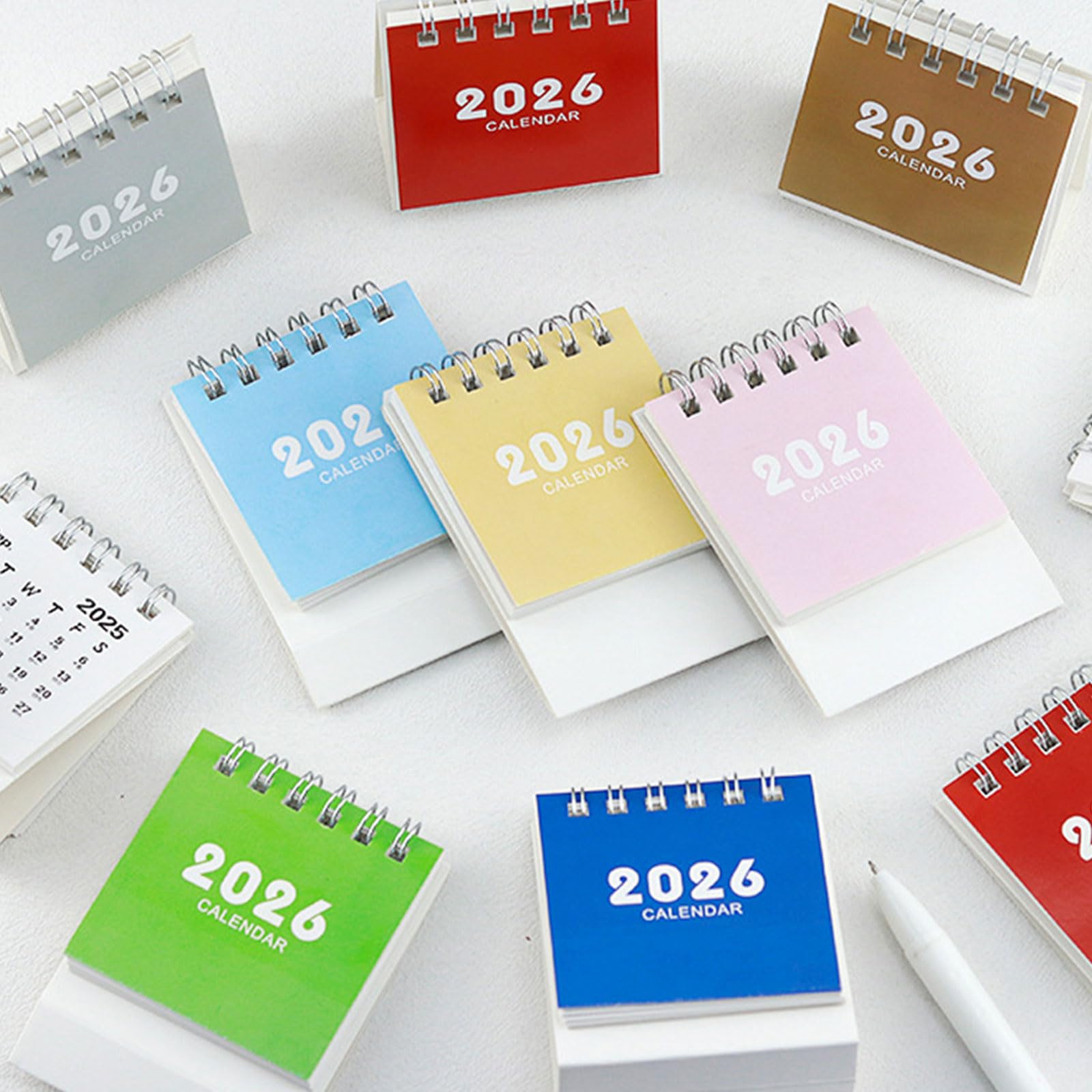 Calendario da scrivania 2026, 17 mesi di riferimento, dal 08/2025 al 12/2026, per ufficio, casa, scrivania, pianificatore di pianificazione per studenti
