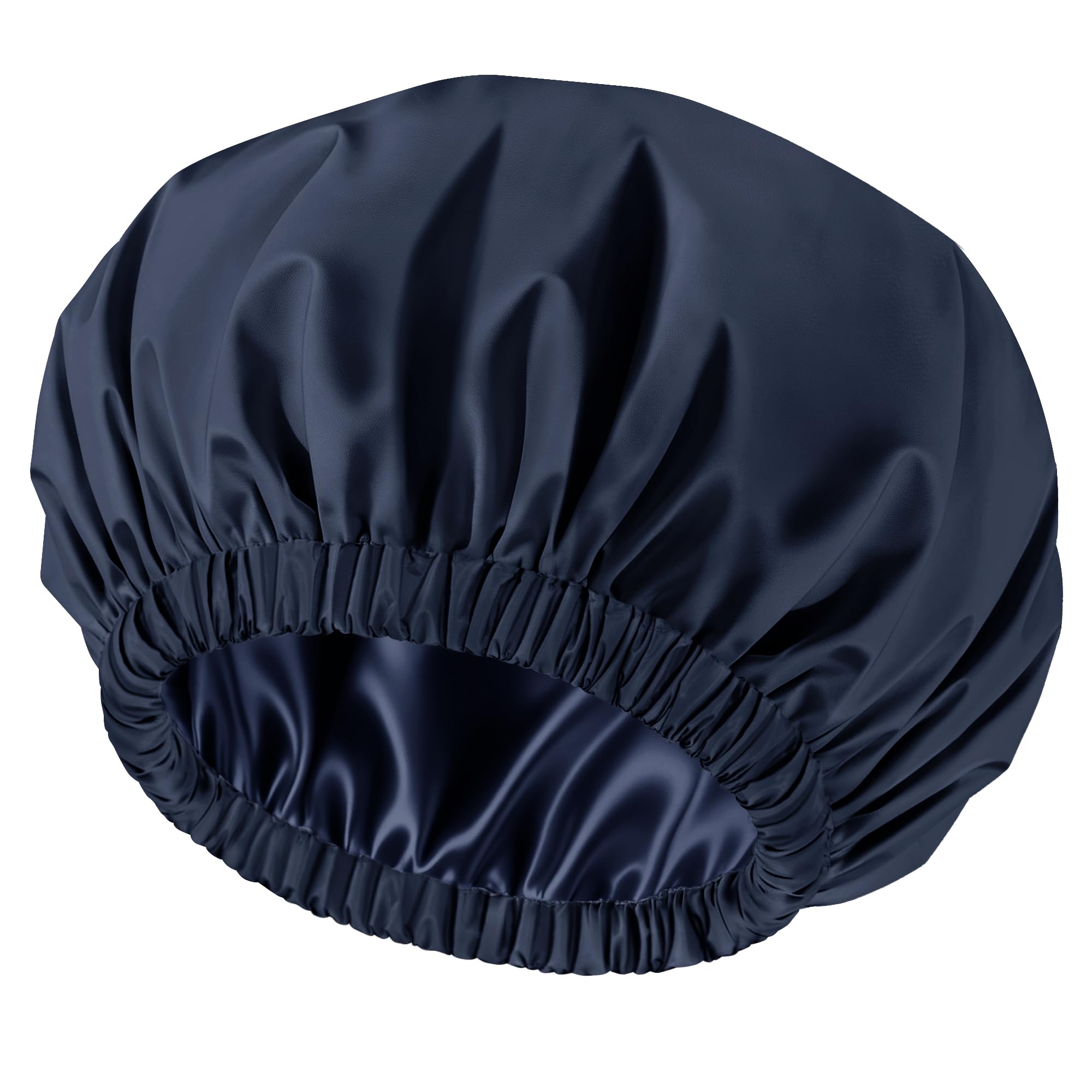 Satin Shower Cap for Women - Waterproof & Reusable -13