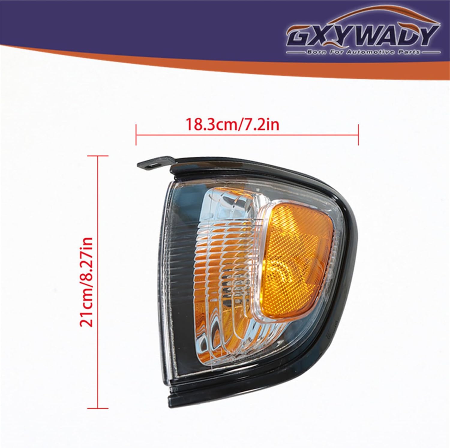 GXYWADY Park Signal Corner Marker Lights with Black Border Replacement for 2001-2004 Tacoma Pickup Truck Replacement for 8161004070 8162004070 (Left & Right)