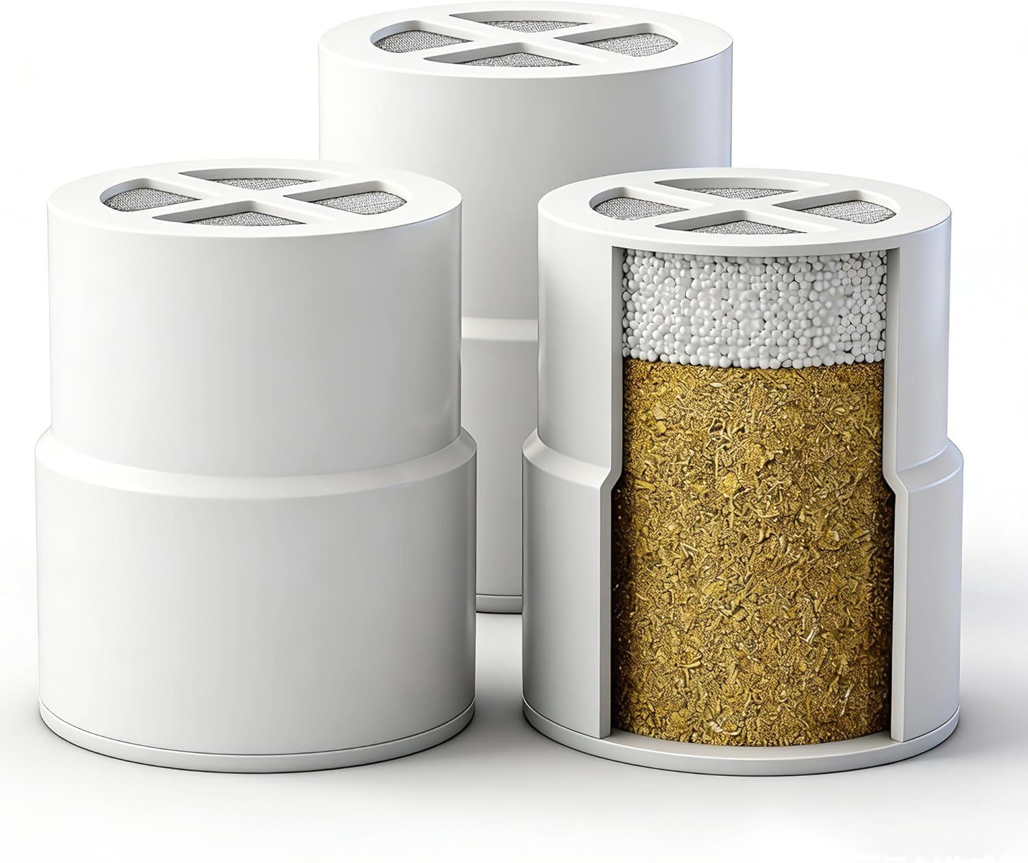 3-Pack Replacement Filter for JOLIE Shower Head, Compatible with JOLIE Shower Filter Cartridge, Reduces Chlorine, Heavy Metals & Impurities, Softens Skin & Hair