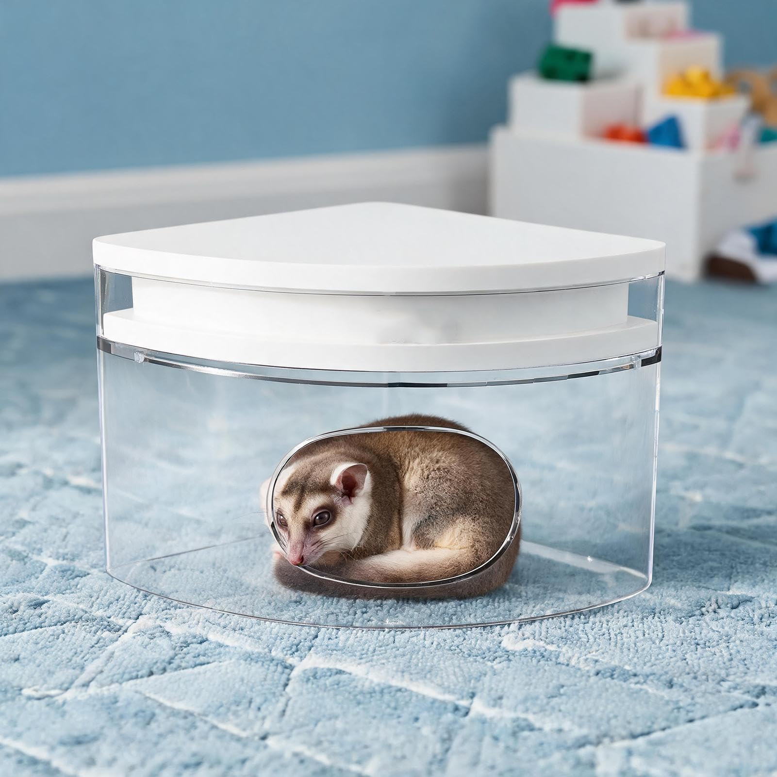 Casetta Piccoli Animali Rifugio Relax Anti-Incastro Animali Domestici | Rifugio Criceti Topi Lemming Furetti Scoiattoli Conigli Nani Gerbilli Cincillà Criceto Orsetto Seta Dorato