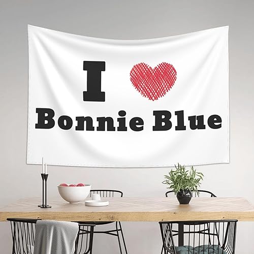 Miniatura 4 de IMEEGIEN I Love Bonnie Blue Tapestry Wall Hanging 60x40 Inches Home Decoration For Bedroom Living Room Dorm Decor Wall Art