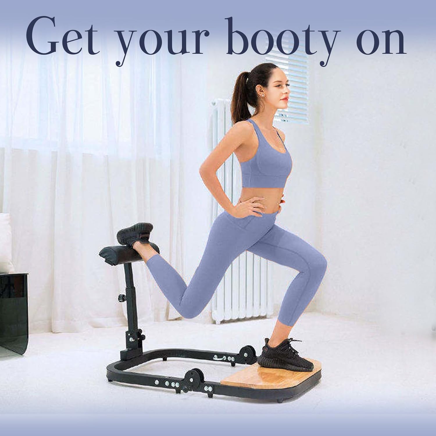 Booty Sprout Hip Thrust Machine Bench for High Resistance Glute Workout Equipment,Glute Machine Home Gym Comes with 50, 100, and 150 Lbs of Resistance