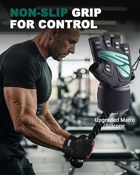 Trideer Weight Lifting Gloves for Men, Workout Gloves with Wrist Wrap Support