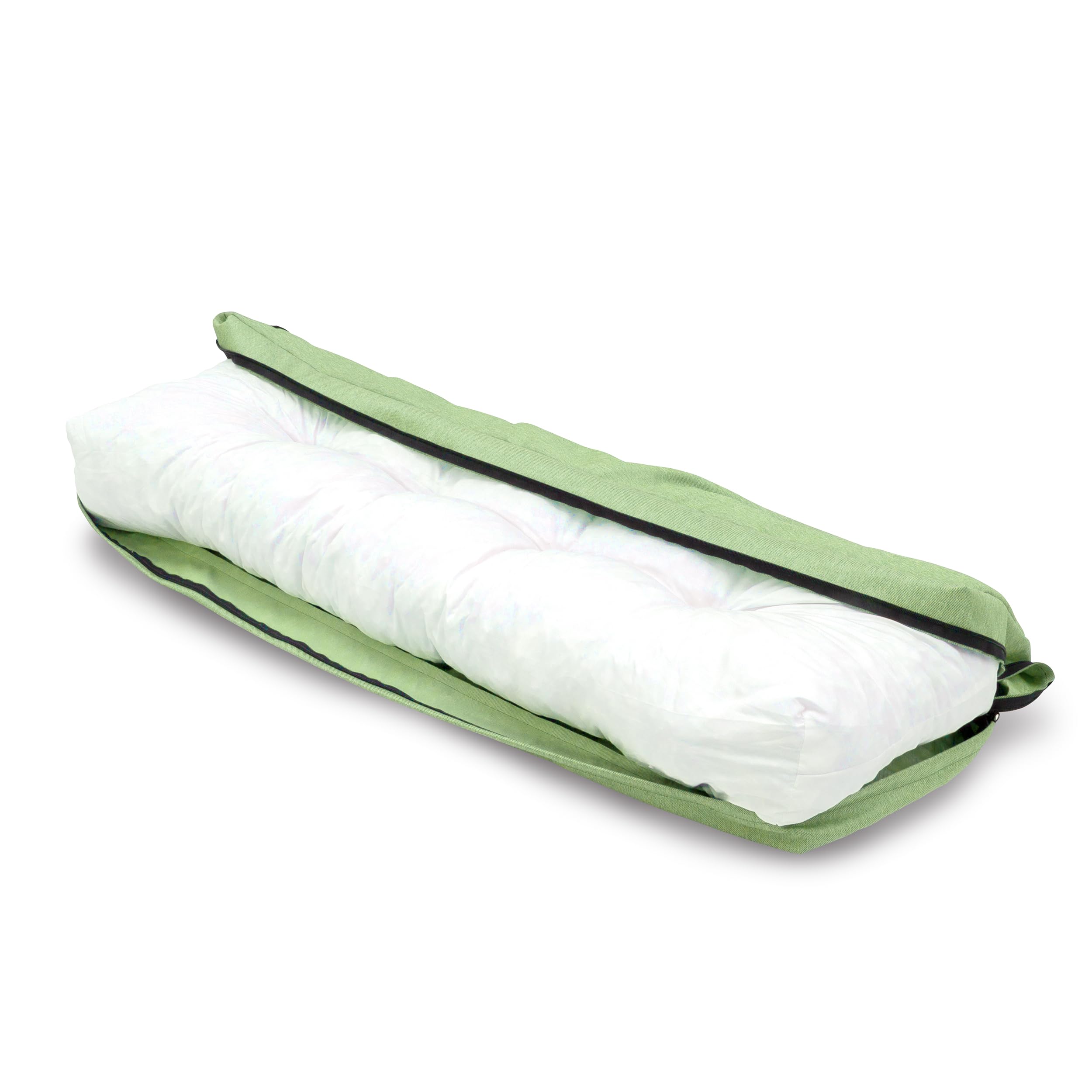 Spatium Cojín para Tumbona de Jardín, 100% Desenfundable, Impermeable, Resistente a Los Rayos UV, Acolchado Impermeable Patentado, 11 Colores (200x60cm, Verde)