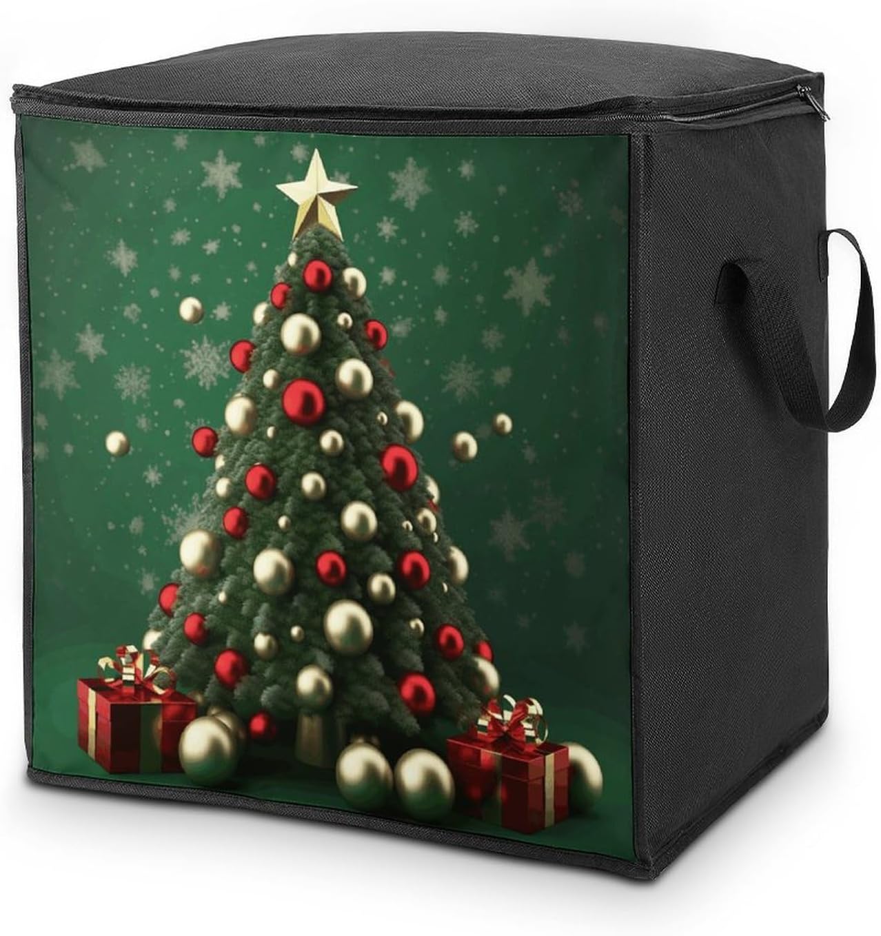 Round Ball Christmas Tree Storage Bag with Zippers And Handle Extra Large Bedding Comforter Storage Bag Foldable Blanket Storage Bags Fabric Moving Bags for Closet Organizer (70L)