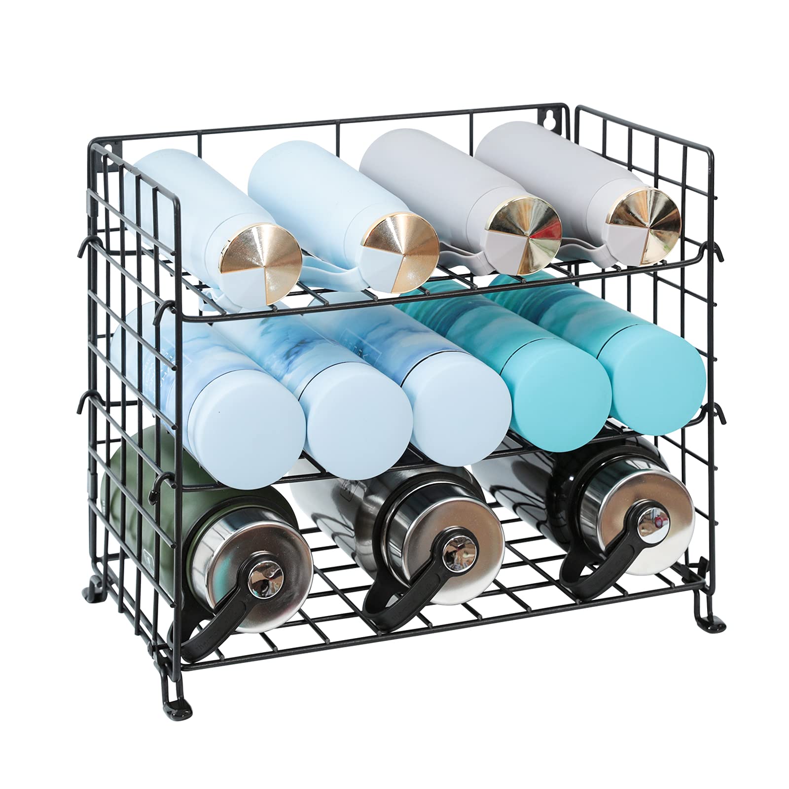 Buy Xcosrack Adjustable Water Bottle Organizer,3Tier Walled Water