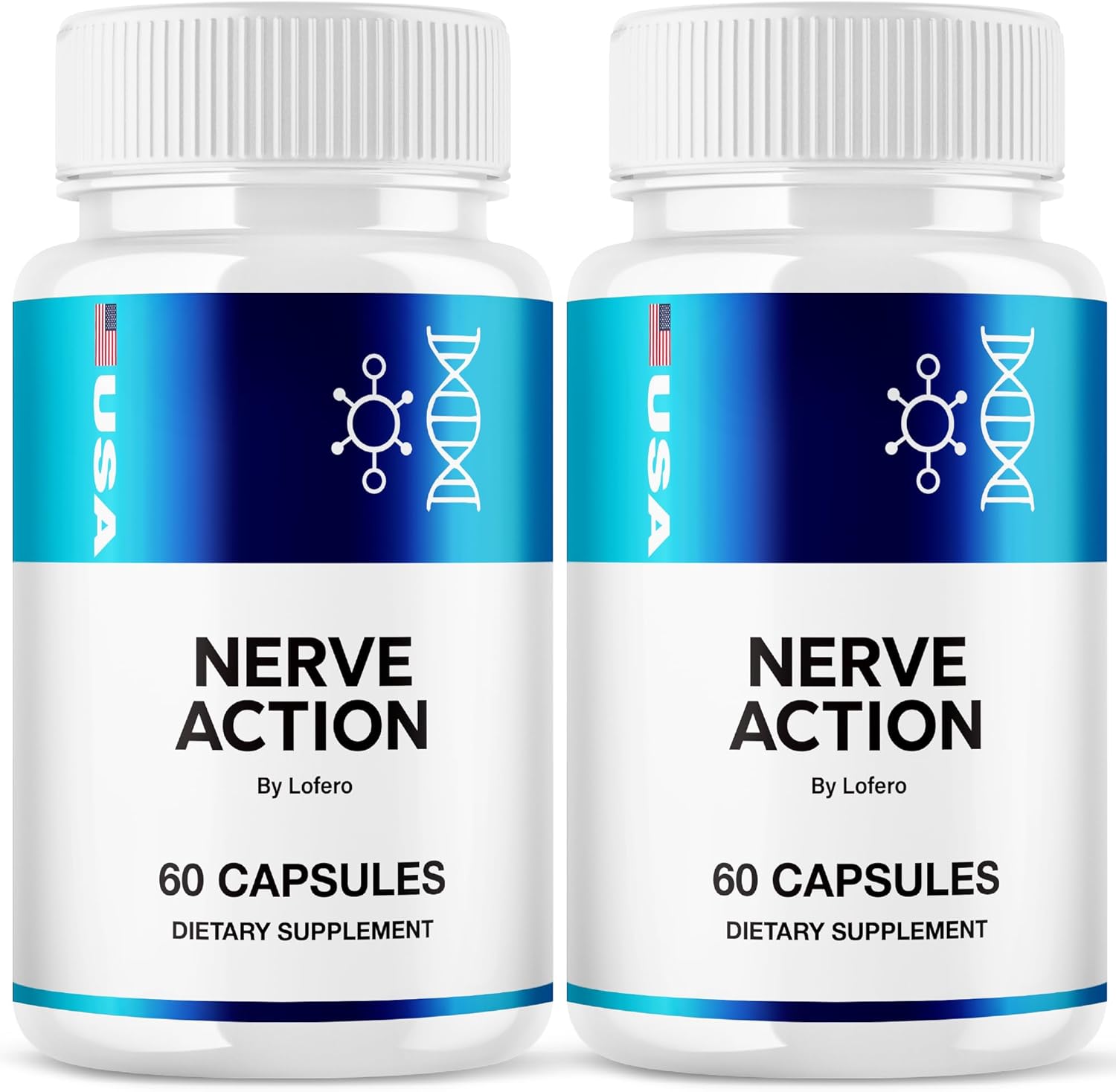 (2 Pack) Nerve Action Capsules, NerveAction Pills Advanced Maximum Strength, Neuropathy Supplement Health Function Support Vitamins, Premium Wellness Formula All-Natural Ingredients Capsulas (120 ct)