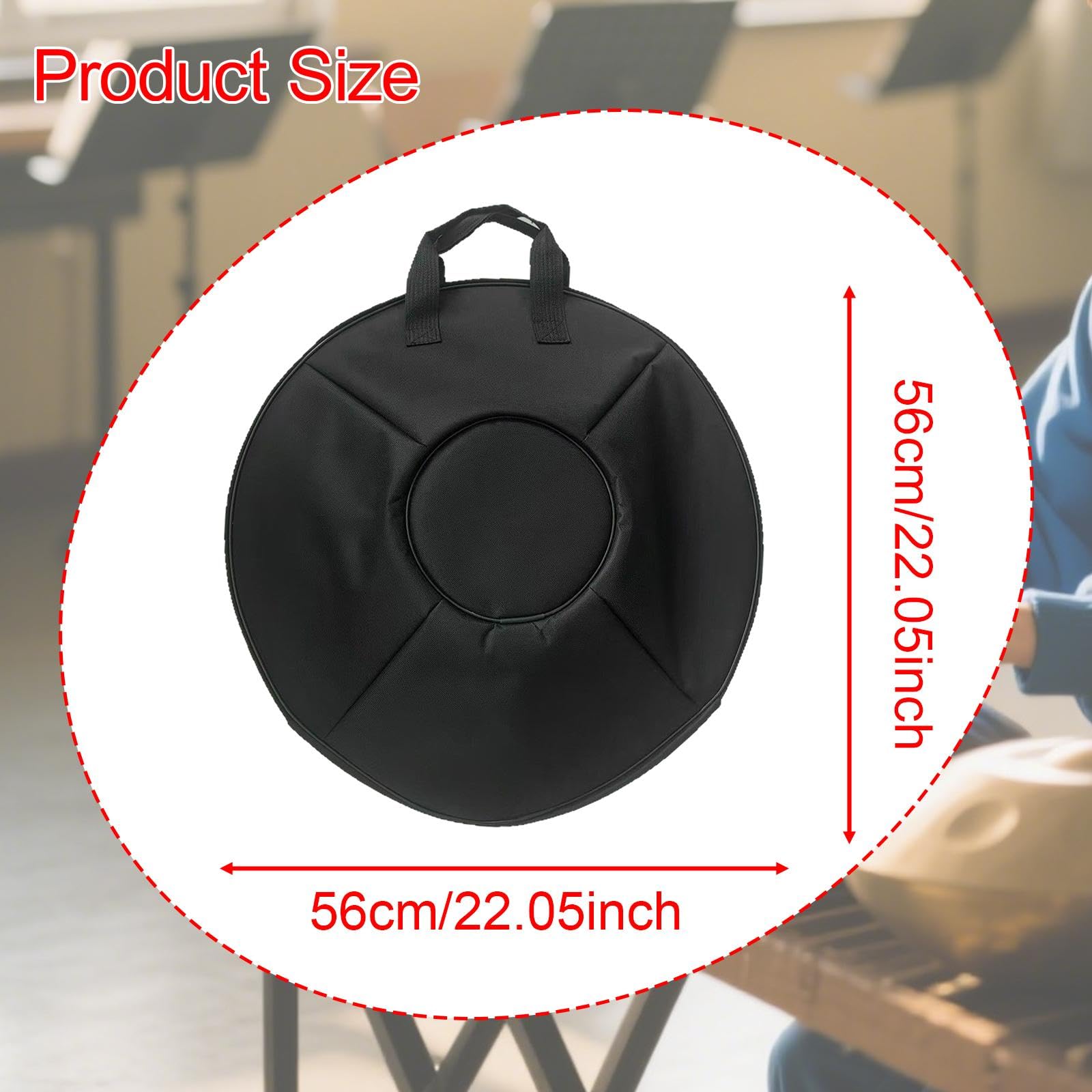 Borsa per Handpan, Custodia per Handpan, Protettiva, Portatile, 22 Pollici, Antigraffio, Antiurto, Protettiva, Zaino, Borsa