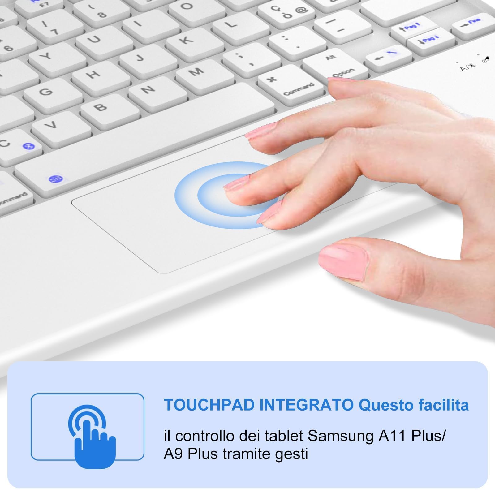 Cover per Samsung Galaxy Tab A11 Plus/A11+ 2025/A9+ 11 Pollici con Tastiera