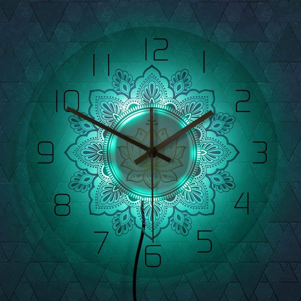 Horloge Murale Moderne Mandala lotus pour inviter la sérénité chez vous