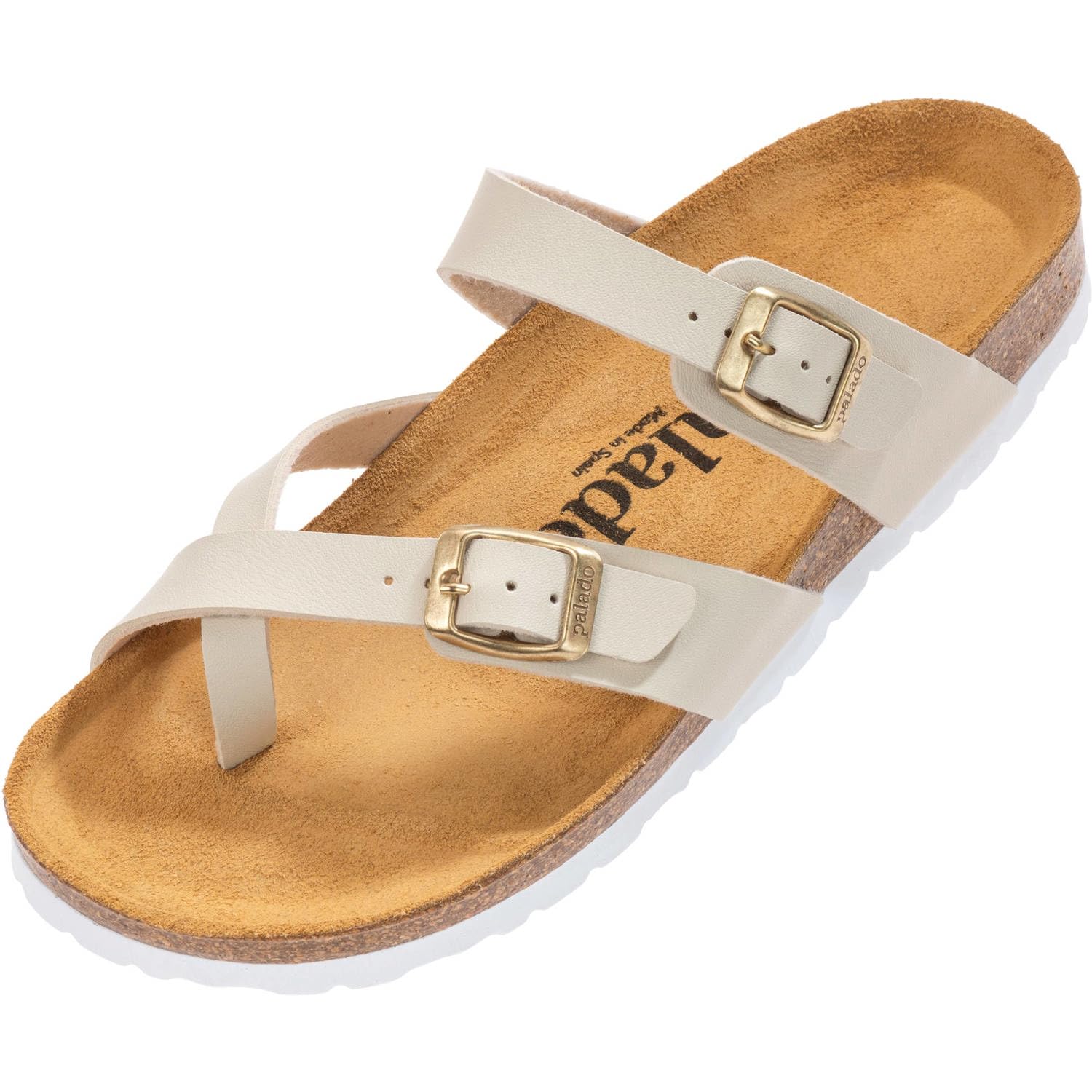 Palado Pantoletten Damen Cres Lack – bequeme Sandalen Made in Spain - Hausschuhe mit dampfendem Kork-Fußbett - modische Sommerschuhe