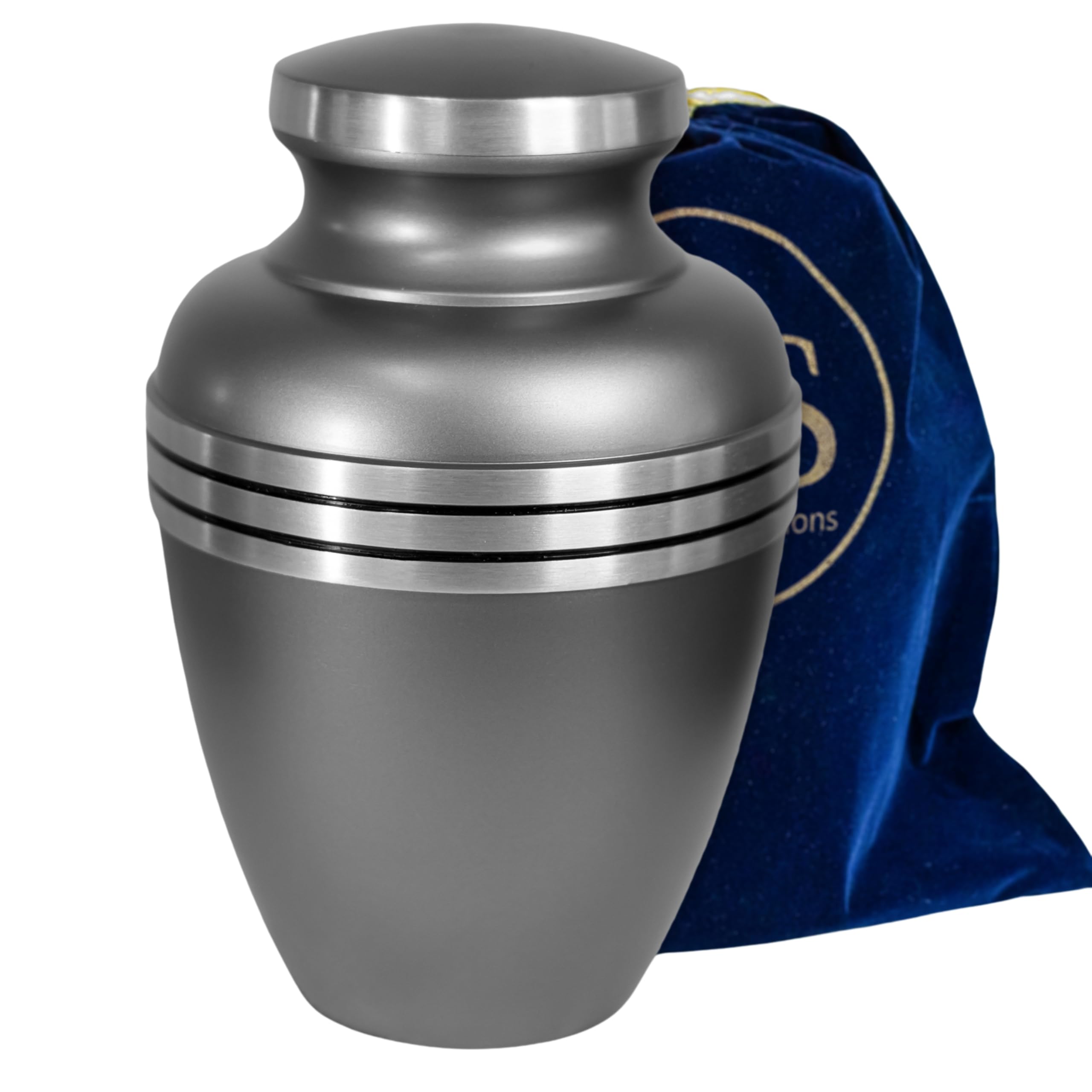 Mortuary Solutions Cremation Urn for Adult Human Ashes Male & Female - Pewter Decorative Cremation Urn to Honor and Protect Your Loved One