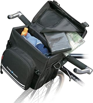 KlickFix RIXEN & KAUL All-Round Touring Cycle Front Bag, Black, W 10.2 x H 9.4 x D 6.3 inches 26 x 24 x 16 cm