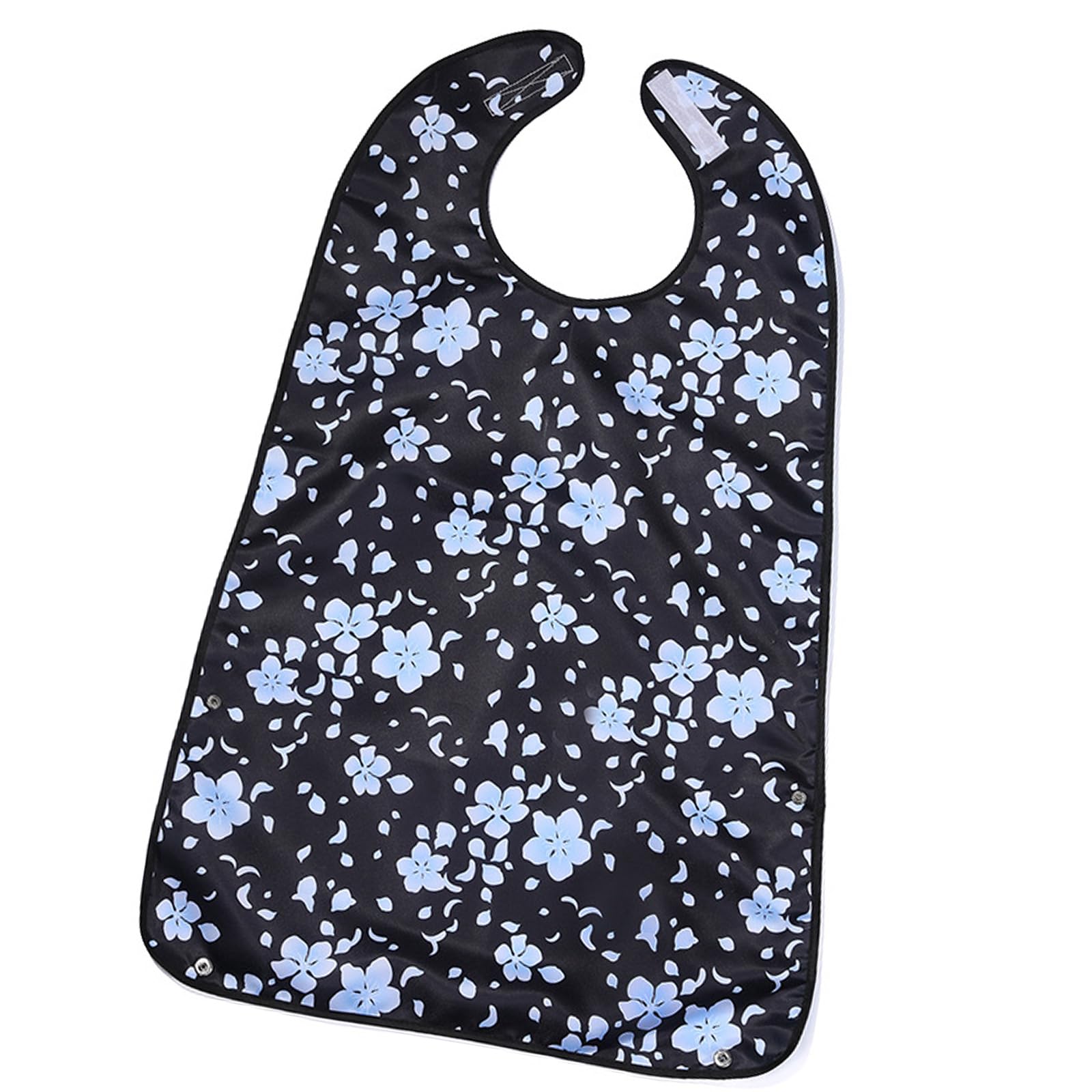 Jazuaiao Elderly Adult Bib Scarf for Elderly Dining Use with and Waterproof Fabric Flower Bib