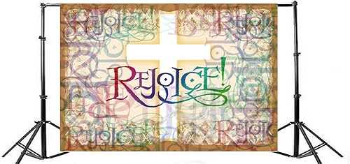 Miniatura 2 de Leyiyi Fondo de fotografía vintage con cruz de 7 x 5 pies, grafiti grunge, vitral, iglesia cristiana, nuestro fondo de fondo, Jesucristo Dios