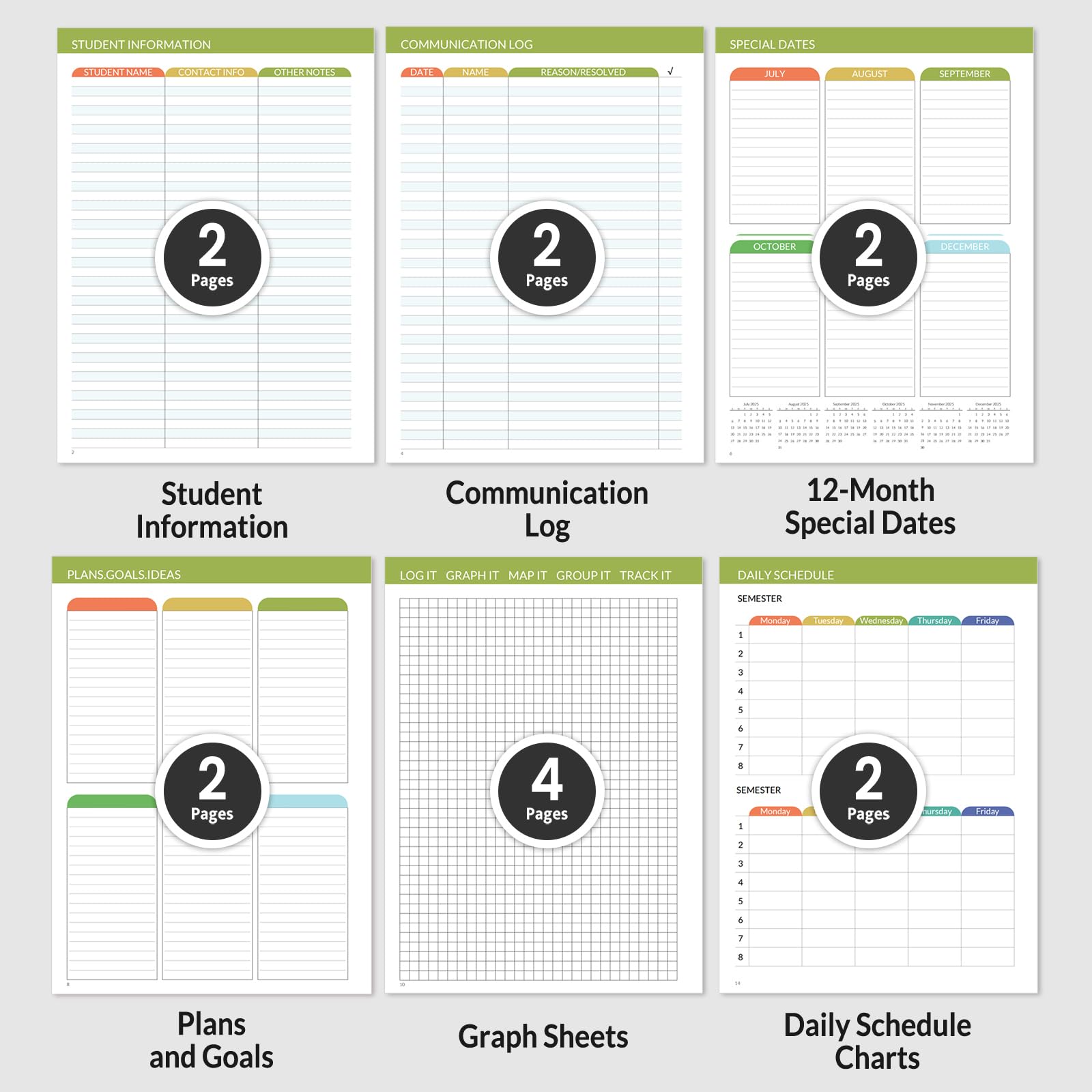 SUNEE Agenda per insegnanti 2026-2027, anno accademico, agenda scolastica con 7 periodi, da luglio 2026 a giugno 2027, 21,6 x 27,9 cm, agenda giornaliera, settimanale e mensile, agenda con tasca