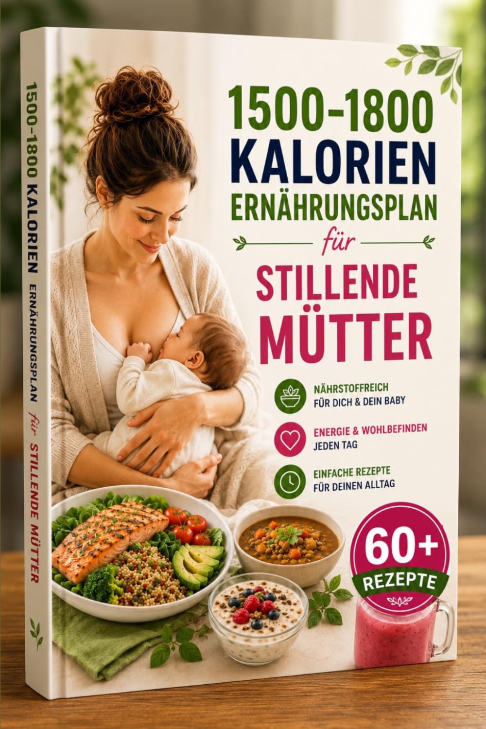 1500–1800 Kalorien Ernährungsplan für stillende Mütter: 6-Wochen-Guide mit nährstoffreichen Schnellrezepten – gesund abnehmen nach der Geburt, Energie tanken & Milchproduktion unterstützen