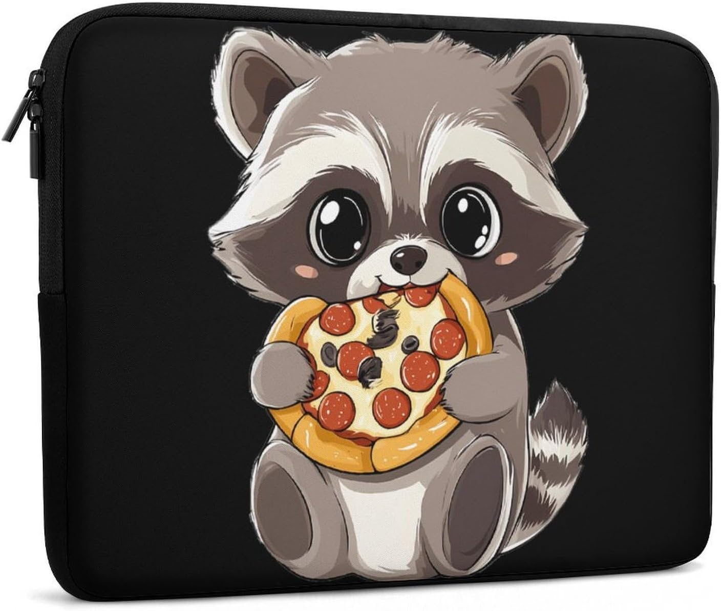 Raccoon Eating Pizza Laptop Case Sleeve Computer Tablet Bag image 3