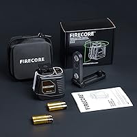 Vista 8 de Firecore Nivel láser 360 autonivelante, láser verde de línea cruzada de 360° de 82 pies, 3 ajustes de brillo, modo de pulso, soporte magnético