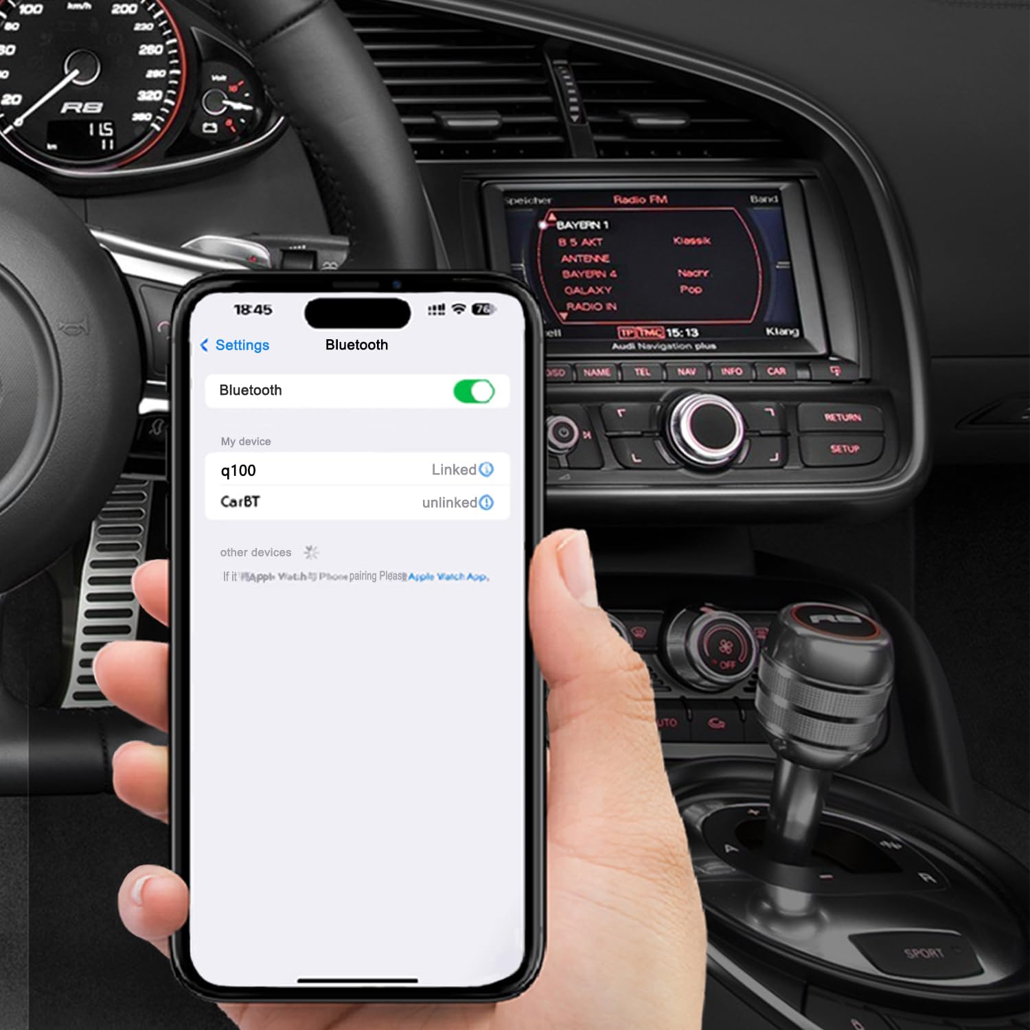 High Definition Car Bluetooth Audio Music Adapter, Wireless Audio Adapter, Compatible with Audi 3G AMI, 2G AMI, Mercedes Media, Mercedes Music Interface and Volkswagen Music - 3