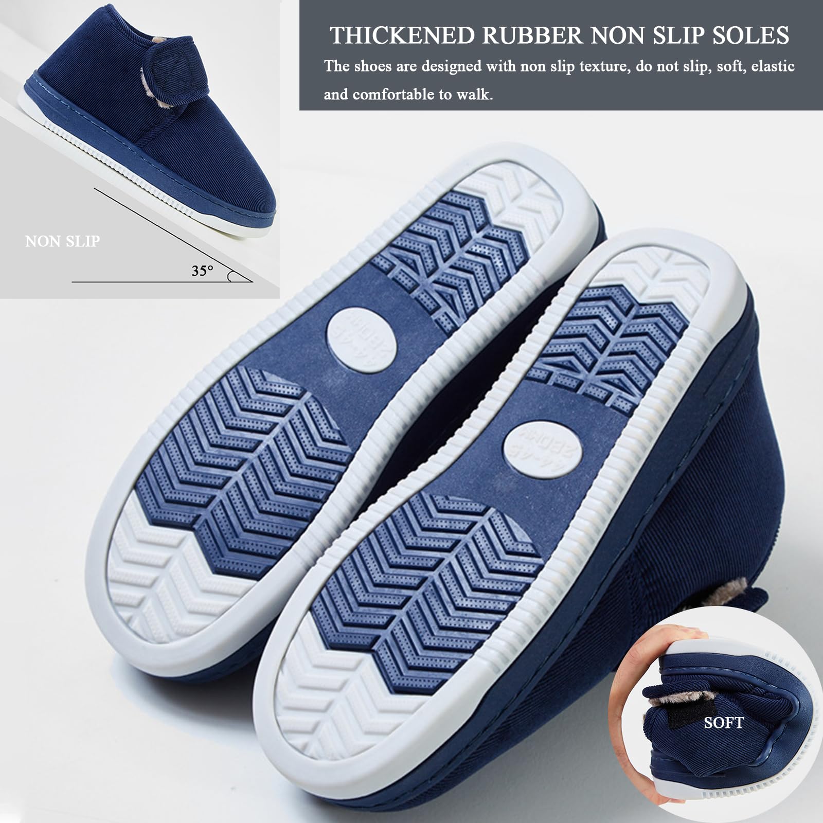 Pantofole Uomo Donna Invernali da Casa Ciabatte Pelose Calde Comode da Inverno Stivali da Neve Antiscivolo Traspirante Scarpe da Passeggio