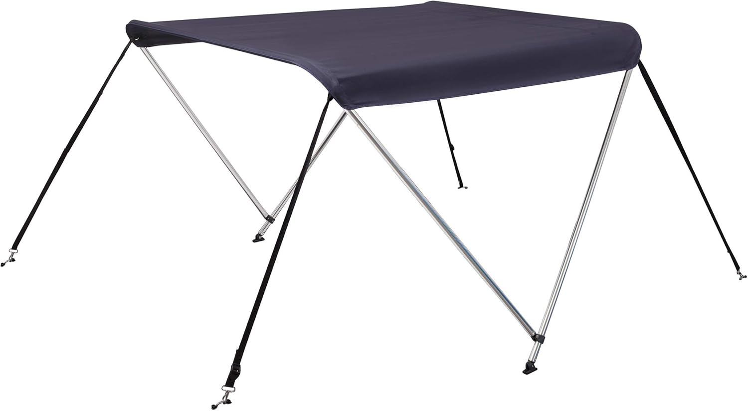 Oceansouth 2 Bow Bimini Top Boat Cover/Sun Shade Boat Canopy with Integrated Storage Boot - 5ft (Blue, Mounting Width 51-59)