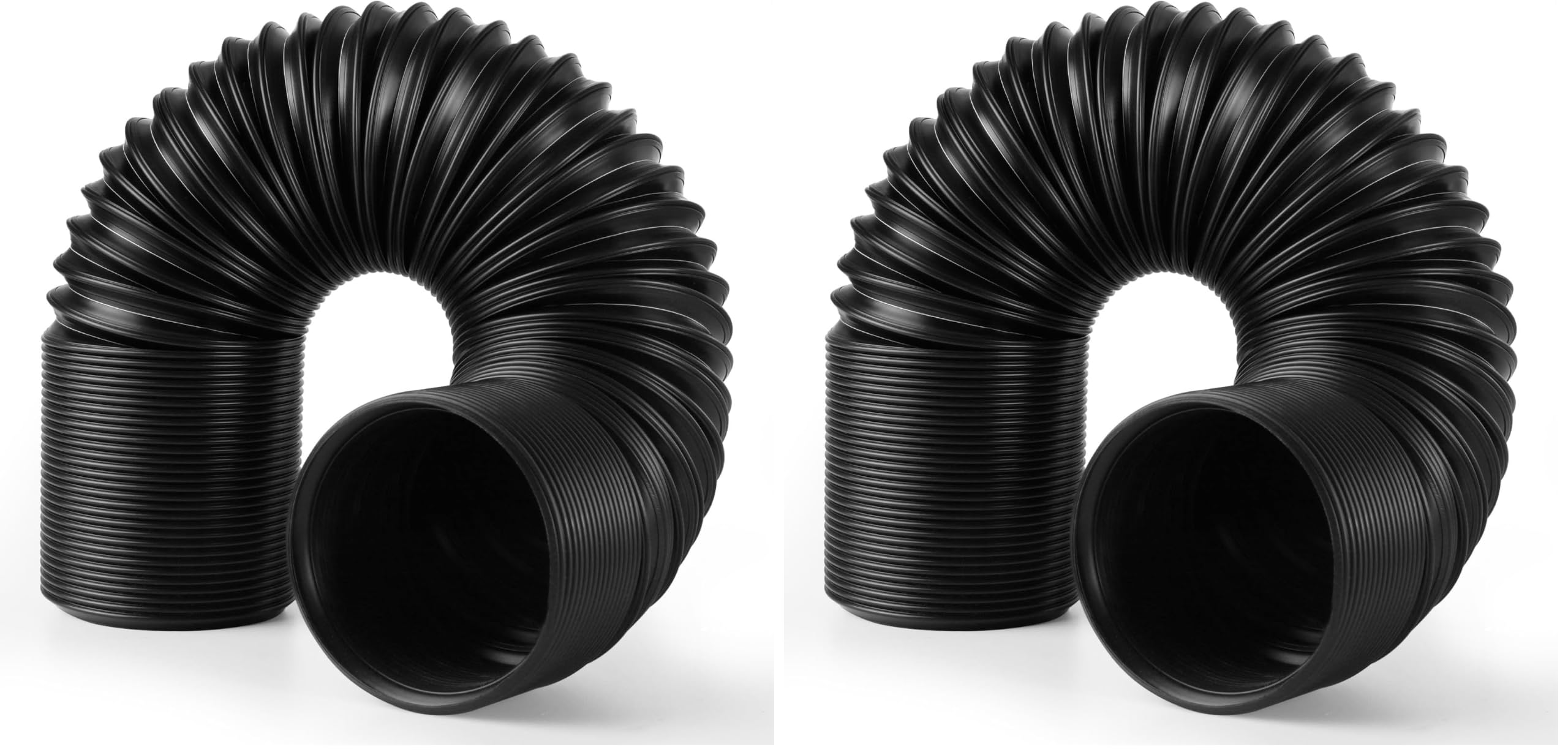 3 Inch Cold Air Intake Pipe: Universal Flexible Duct with Length from 10" to 40" for Customize Air Intake System Hose Tube (Pack of 2)