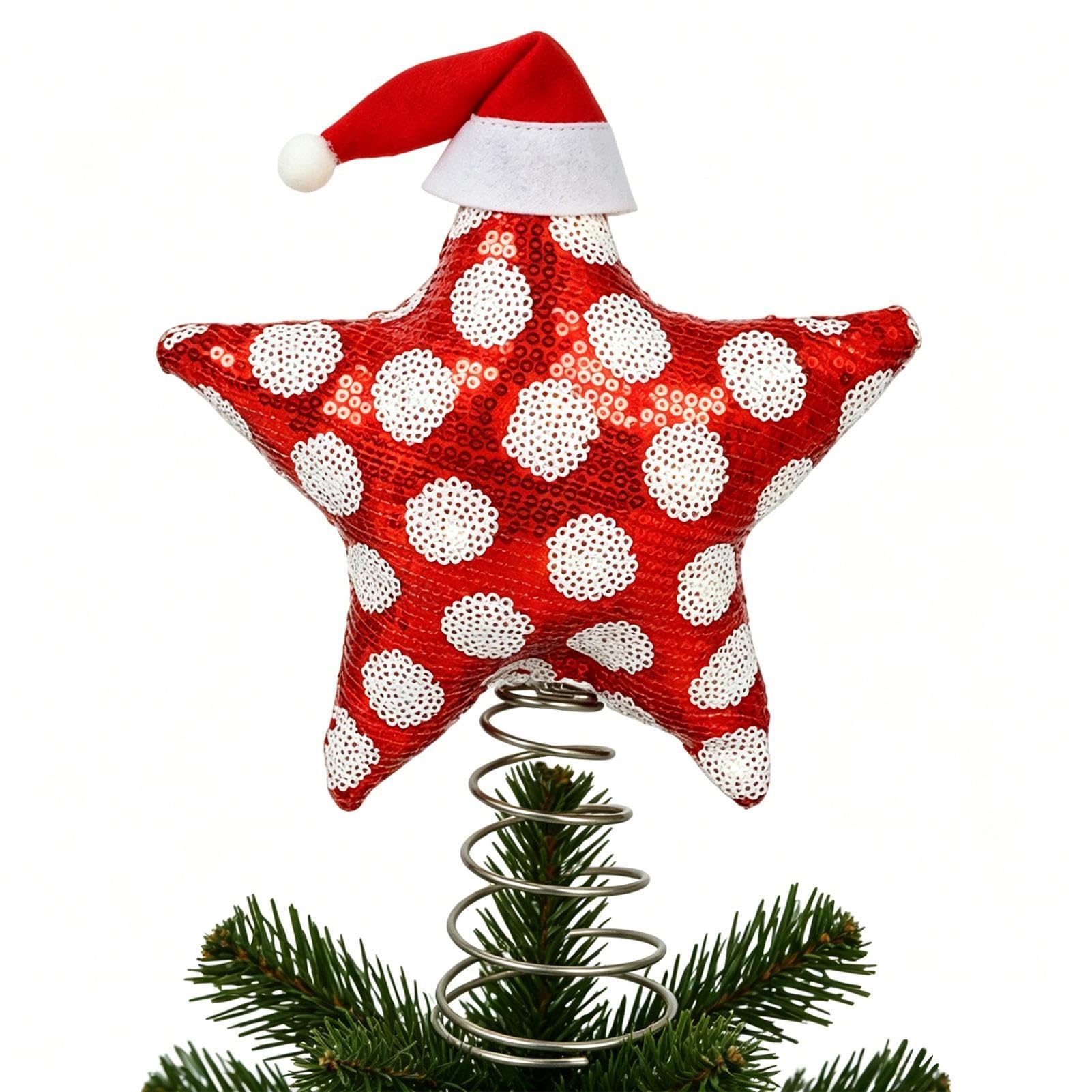 Étoile de sapin vintage et nœud dentelle pour cheminée et fête d'hiver