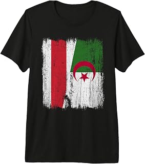 Free Belarus Algeria Half Flag Belarusian Algerian Heritage Premium Tri-Blend T-Shirt