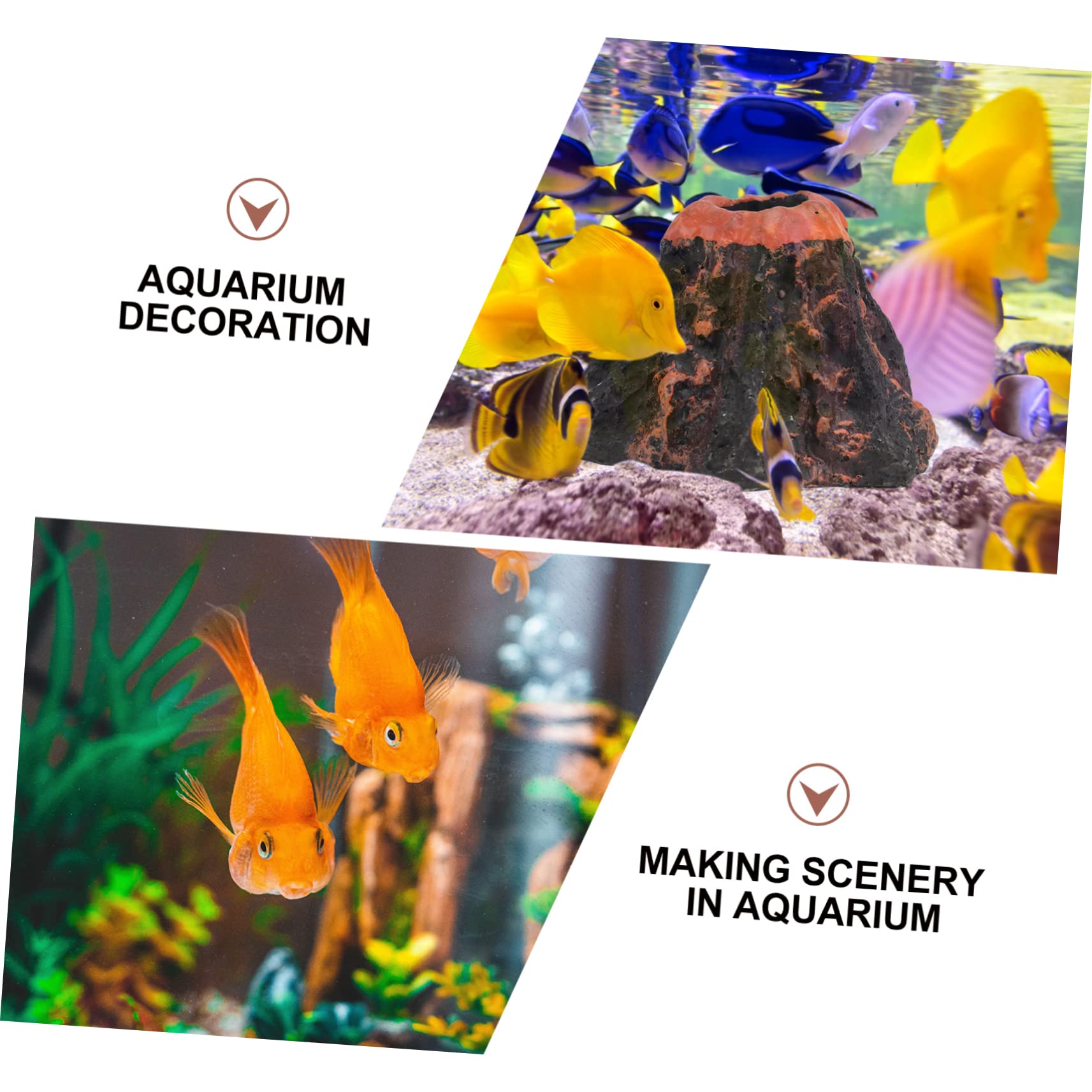 DOITOOL 6stücke Simulation Vulkan Dekoration Für Aquarium Lebensnahe Unterwasser-ressin Kunst Für Fisch Tank Versteckmöglichkeiten Für Aquarientiere