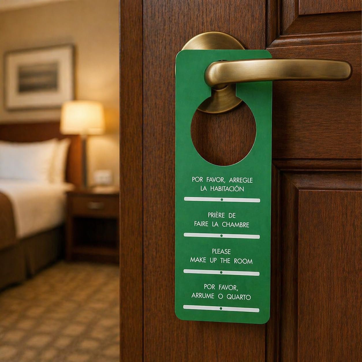 100 Carteles de NO MOLESTAR para Hoteles | Carteles de Doble Cara con Mensajes "Por Favor No Molestar" y "Por Favor Arreglen la Habitación" | Ideal para Hoteles, Apartamentos, Casas Rurales