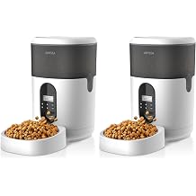 Automatic Cat Feeders Timed Pet Feeder for Cats and Dogs with LCD Display, Programmable Portion Control, Automatic Cat Food Dispenser with Freshness Preservation, 10s Voice Recorder 4L