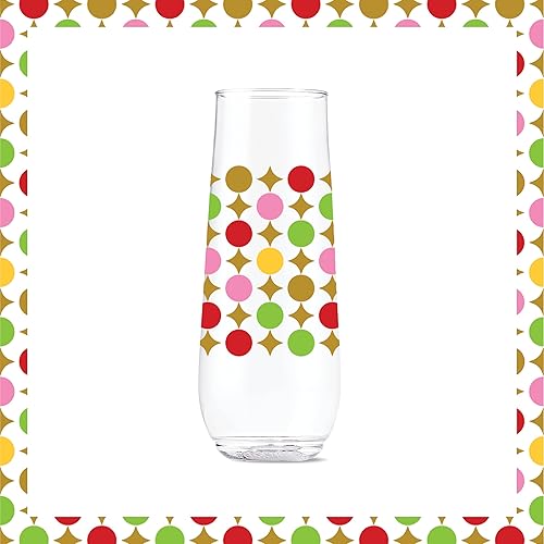 Vista 48 de TOSSWARE POP Vino Designer Series - Formas 3, juego de 6, calidad premium, reciclables, irrompibles y transparentes de plástico transparente