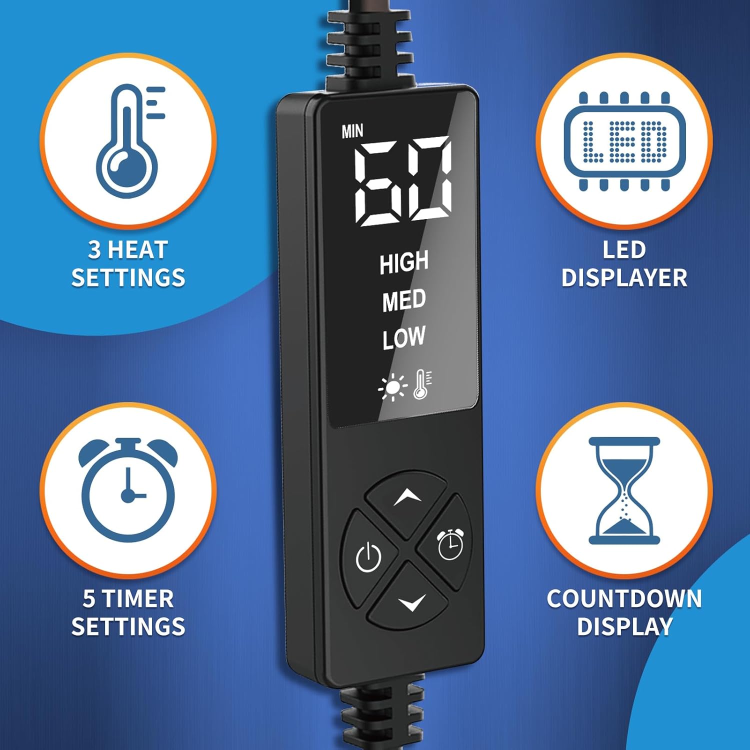 sticro Ankle Heating Pad with Lace-up Design for Sprained Ankle & Achilles Tendonitis Recovery, Auto-Off Heating Pad for Foot Pain Relief with 3 Heat & 5 Timer Settings for Men/Women(L/XL)