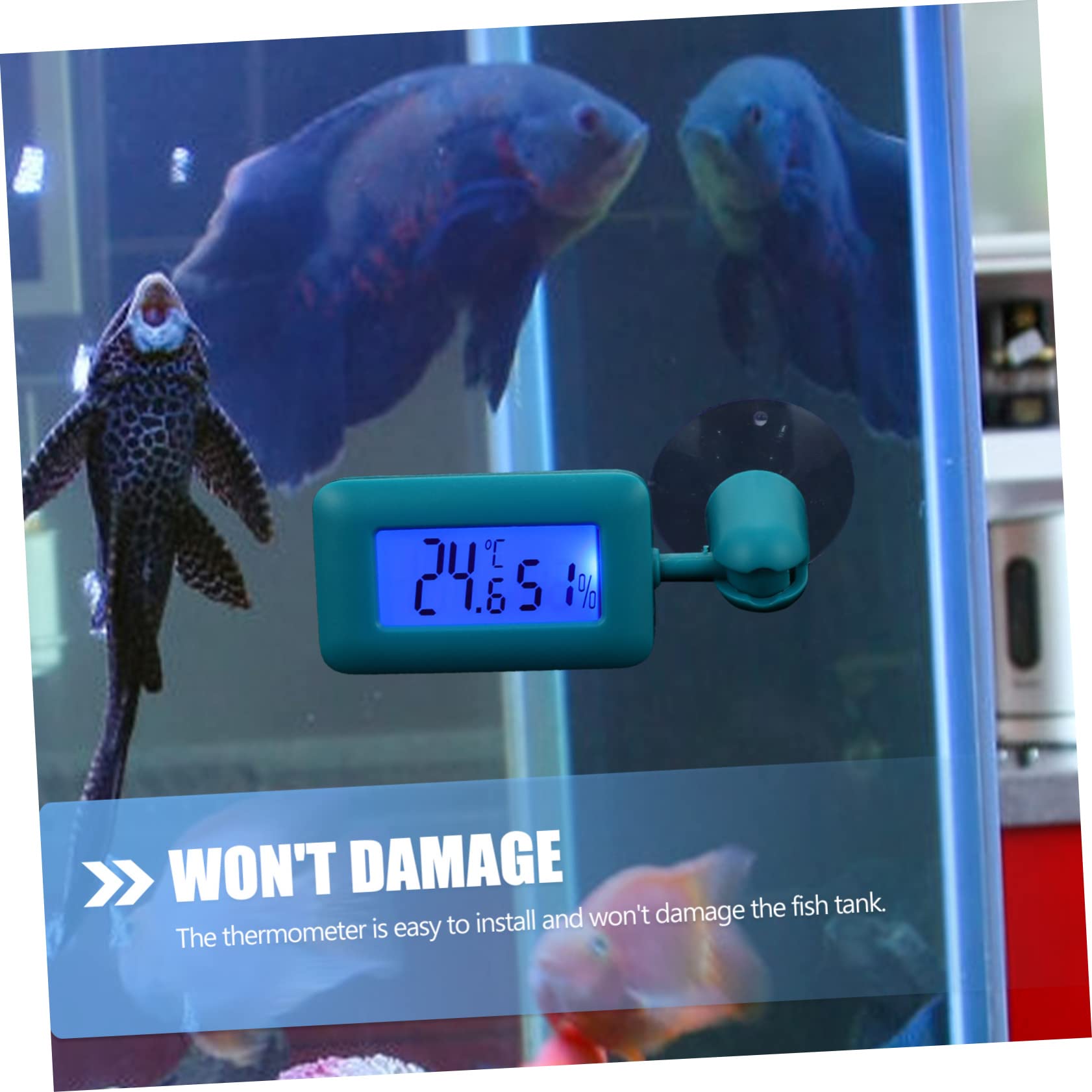 Yardwe 4stücke Digitales Reptil-thermometer Mit Rotationsdesign Und Saugnapf Für Terrarien Und Reptilienbecken Präzise Temperaturmessung Installieren Geeignet Für Zuhause