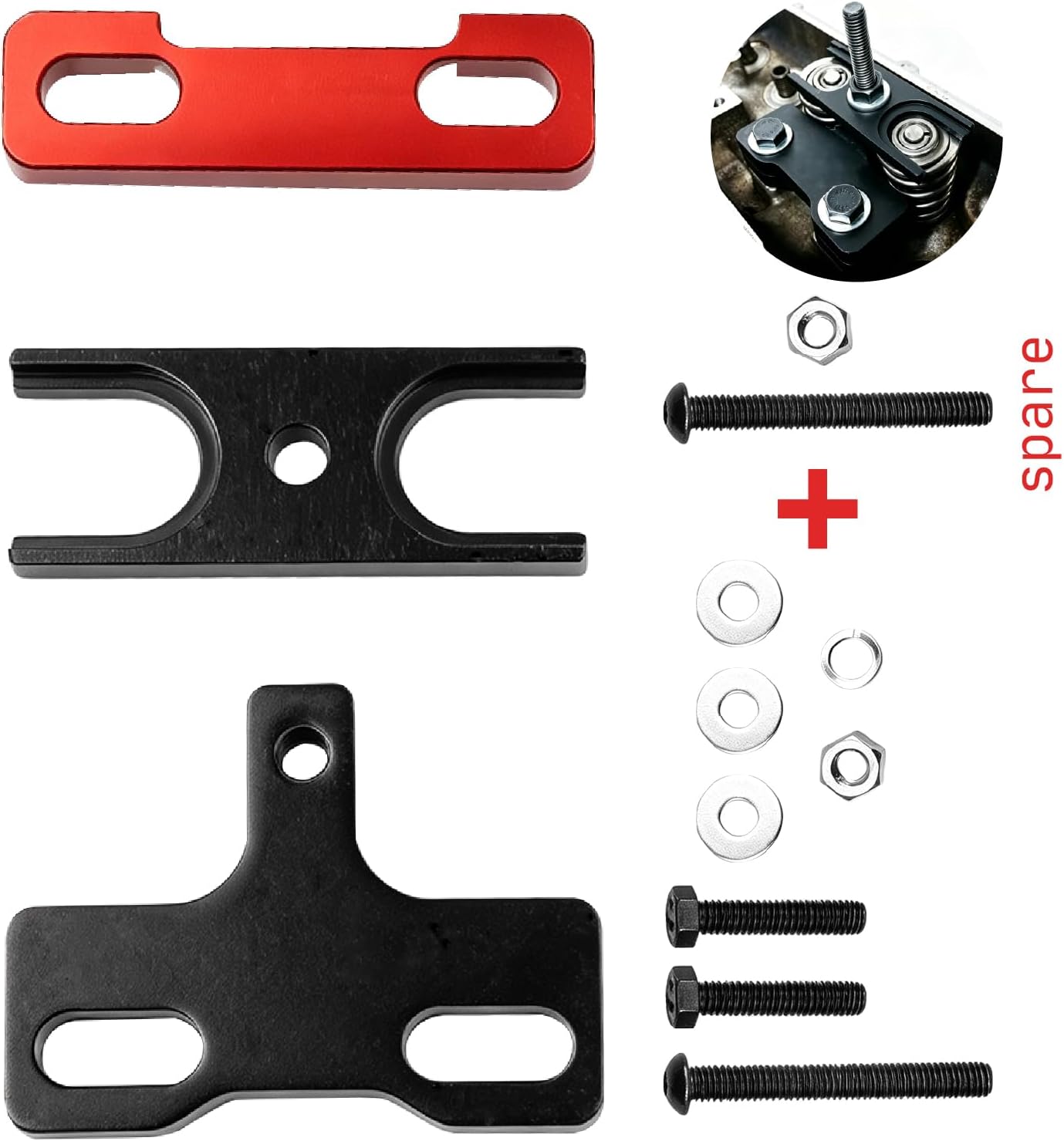 LS Valve Spring Compressor Tool, OE 67605, Compatible with 4.8 5.3 5.7 6.0 6.2 LS1 LS2 LS3 LS6 Chevy LSX Camaro Corvette GTO G8 Silverado Sierra Tahoe GM Trucks, Upgraded High Nut with Storage Box