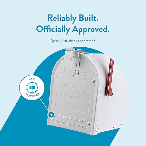 Miniatura 10 de Architectural Mailboxes Admiral ADM11WAM - Buzón de aluminio para montaje en poste, código de compatibilidad A, color blanco texturizado, capacidad