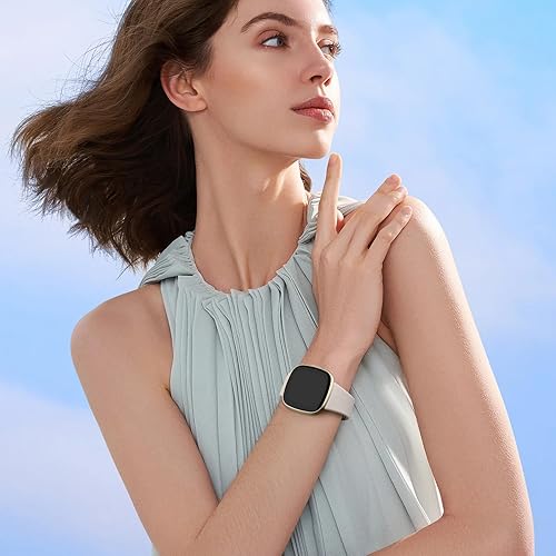 Miniatura 7 de Tobfit Correas deportivas delgadas compatibles con Fitbit Versa 4, Fitbit Versa 3, bandas Sense  Fitbit Sense 2 correas de reloj para mujeres y