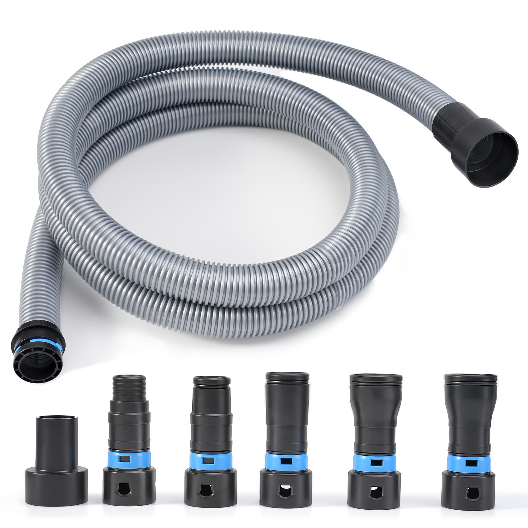 Photo 1 of 10 FT Shop Vac Hose Kit 2-1/4 Inch Dust Collection Extension Hose Tools