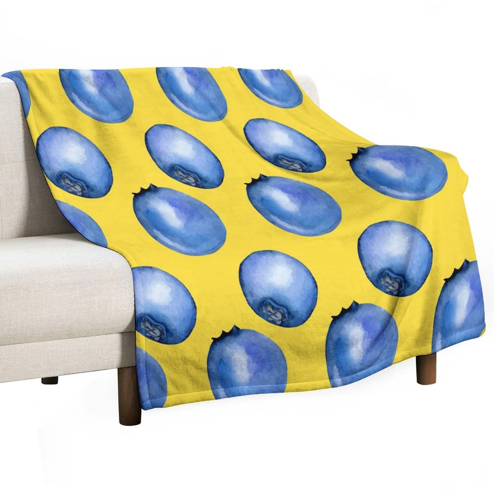 Couverture polaire myrtille bleu violet anti-froid pour lit et canapé