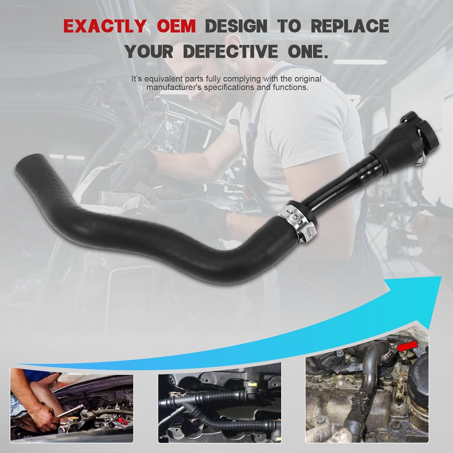 Engine Oil Breather Hose Crankcase Vent Pipe Replacement for GL450 GL550 GLS550 ML550 Replace 1572030017 2782031217 A1572030017 A2782031217 PCV Vent Hose