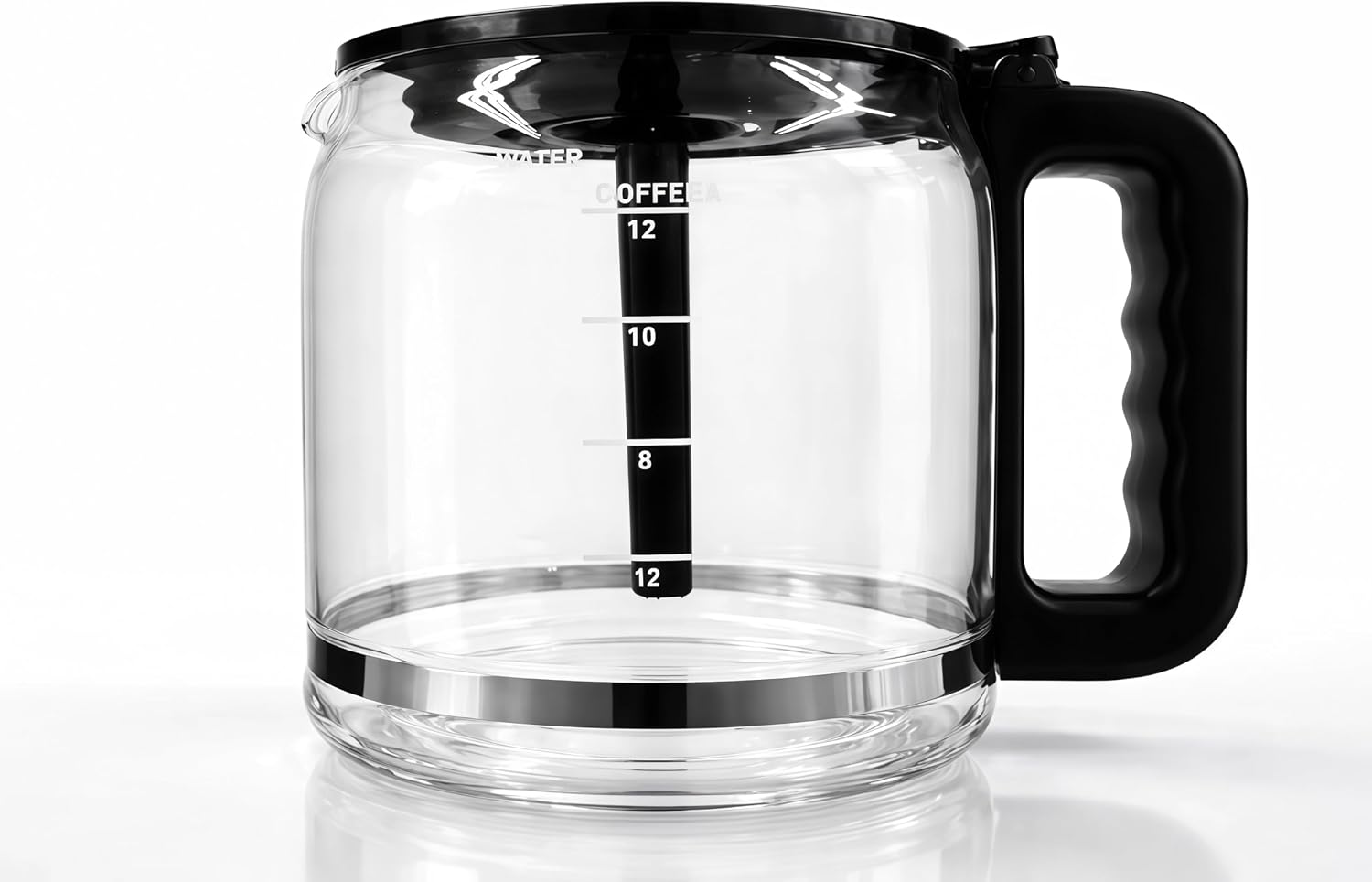 SS-9100047735 12 Cup Coffee Maker Glass Carafe With Lid, Compatible with Krups EC771D50/RV0 Essential Coffee Maker