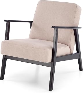 KRESTON Sessel ASENTO, Retro Cocktailsessel aus Massivholz für Wohnzimmer, TV Sessel