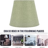 Vista 7 de DOITOOL Pantalla de tela para lámpara de tela, cubierta de lámpara de tambor E14, cubierta de repuesto para mesa de luz de pie para mesita de noche